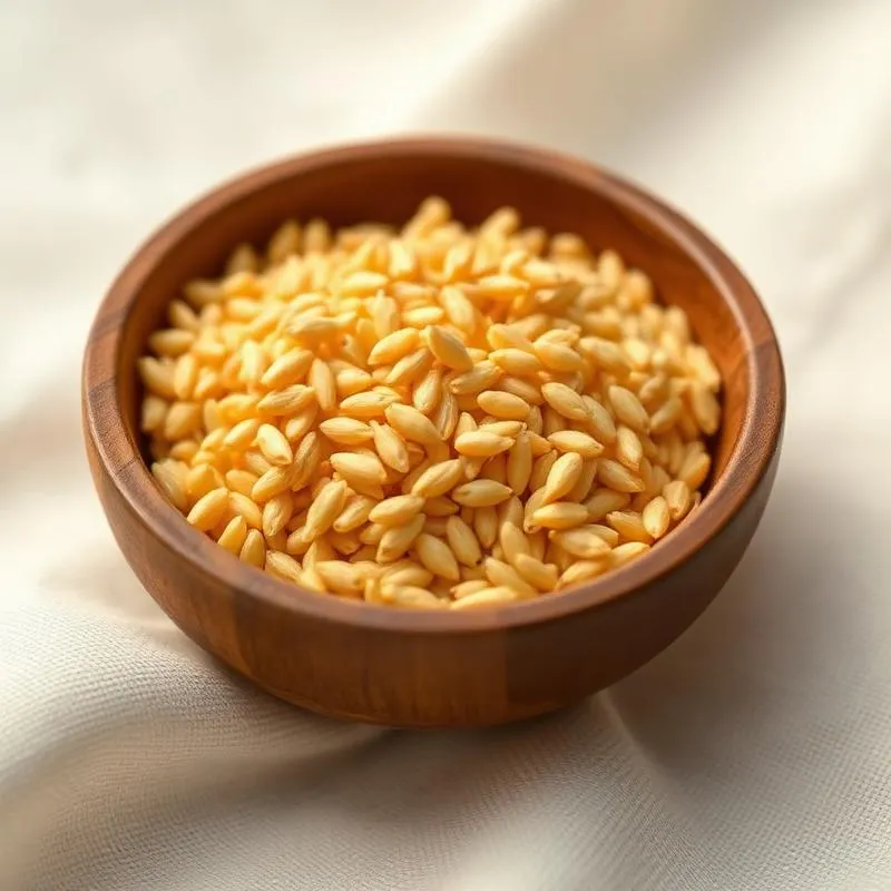 Foxtail millet in a wooden bowl