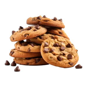Stack of millet chocolate chip cookies